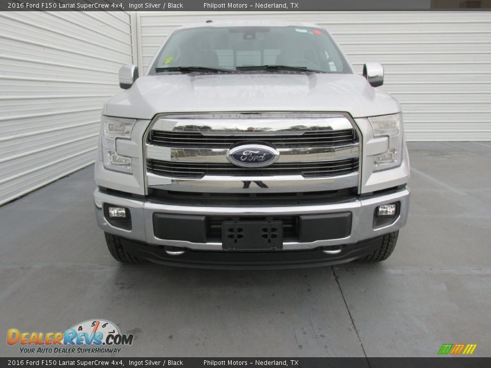 2016 Ford F150 Lariat SuperCrew 4x4 Ingot Silver / Black Photo #8