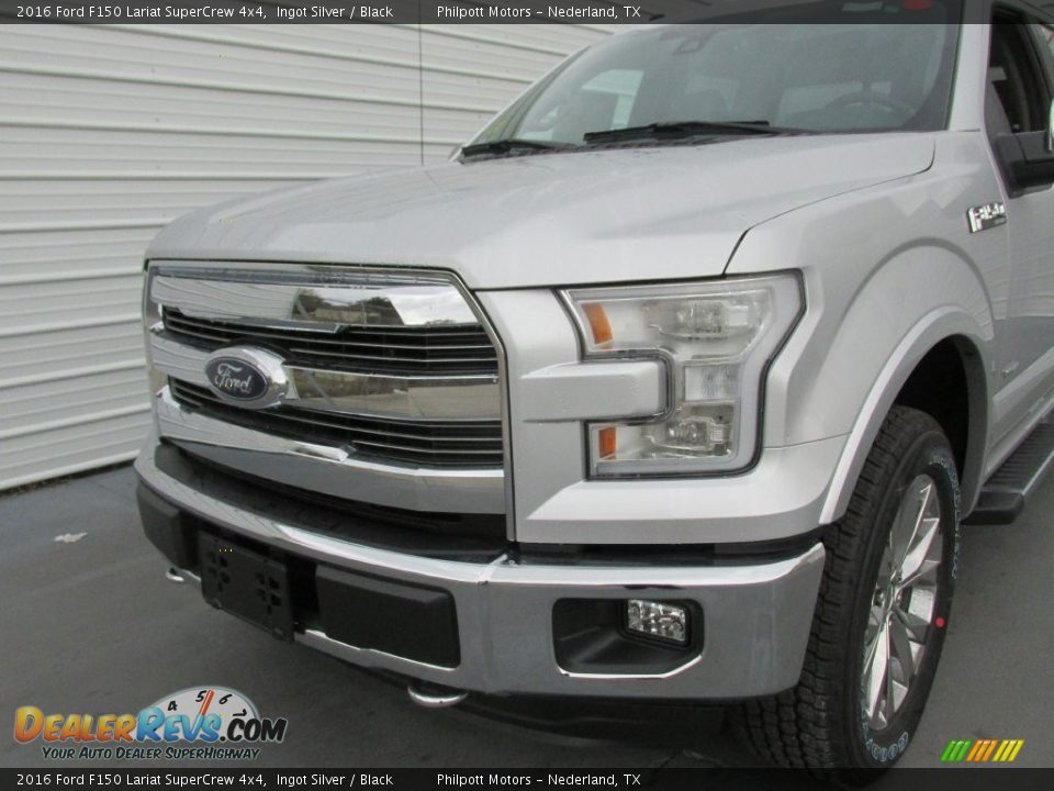 2016 Ford F150 Lariat SuperCrew 4x4 Ingot Silver / Black Photo #10