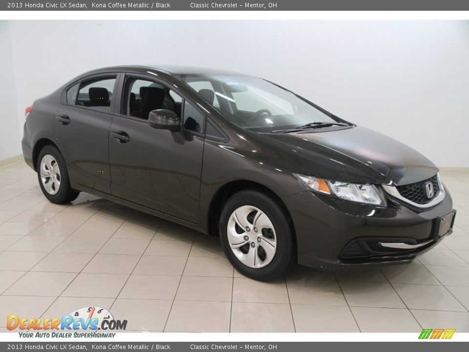 2013 Honda Civic LX Sedan Kona Coffee Metallic / Black Photo #1