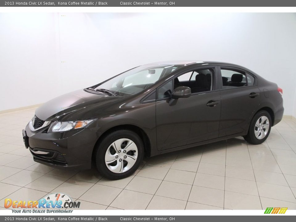 2013 Honda Civic LX Sedan Kona Coffee Metallic / Black Photo #3