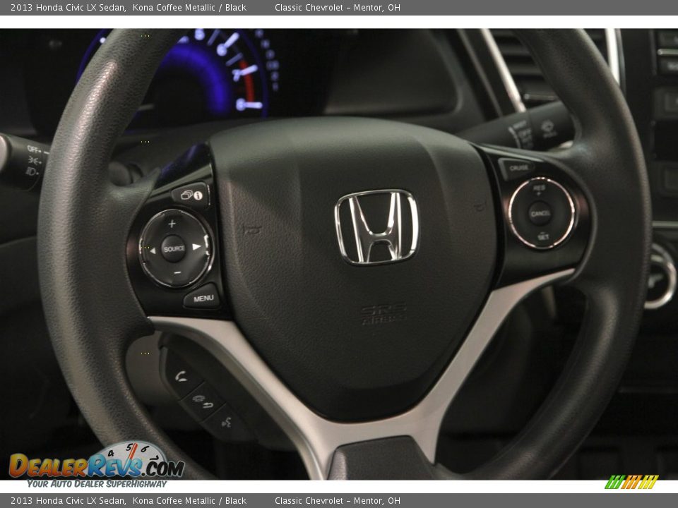 2013 Honda Civic LX Sedan Kona Coffee Metallic / Black Photo #6