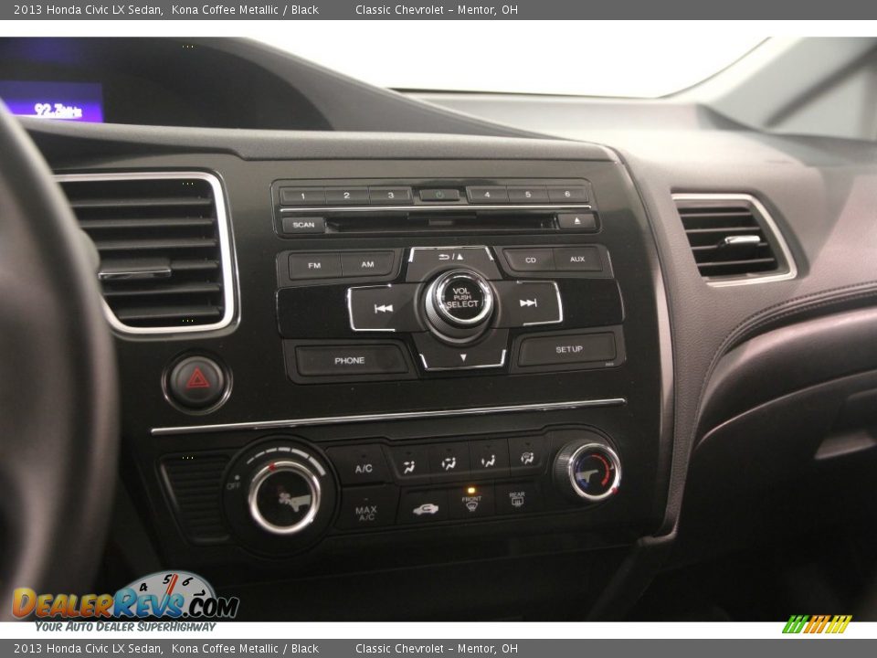 2013 Honda Civic LX Sedan Kona Coffee Metallic / Black Photo #9