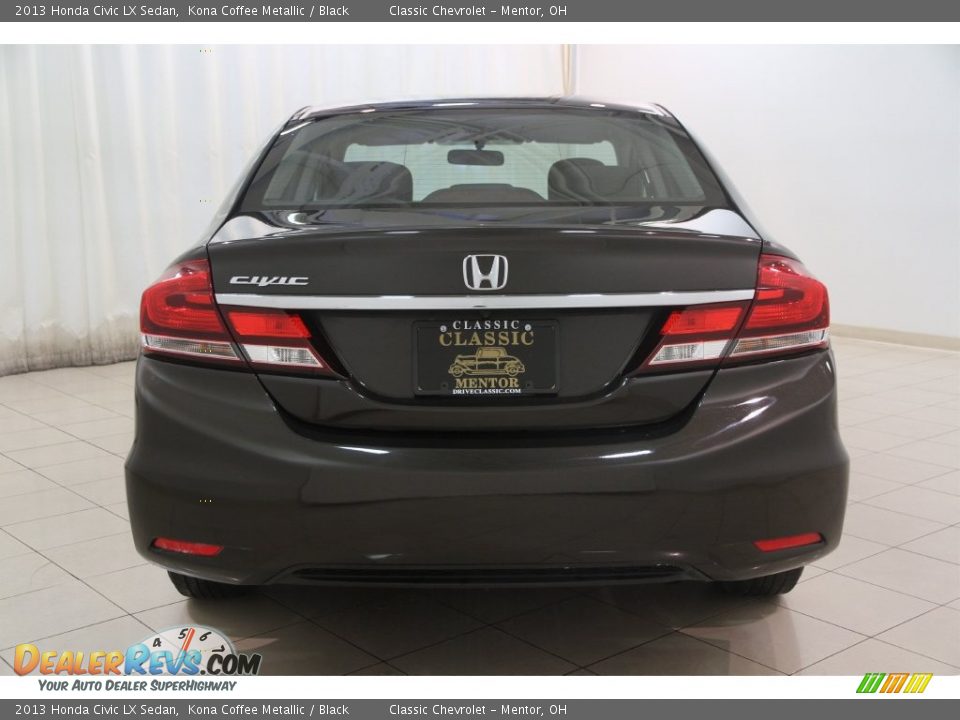 2013 Honda Civic LX Sedan Kona Coffee Metallic / Black Photo #14