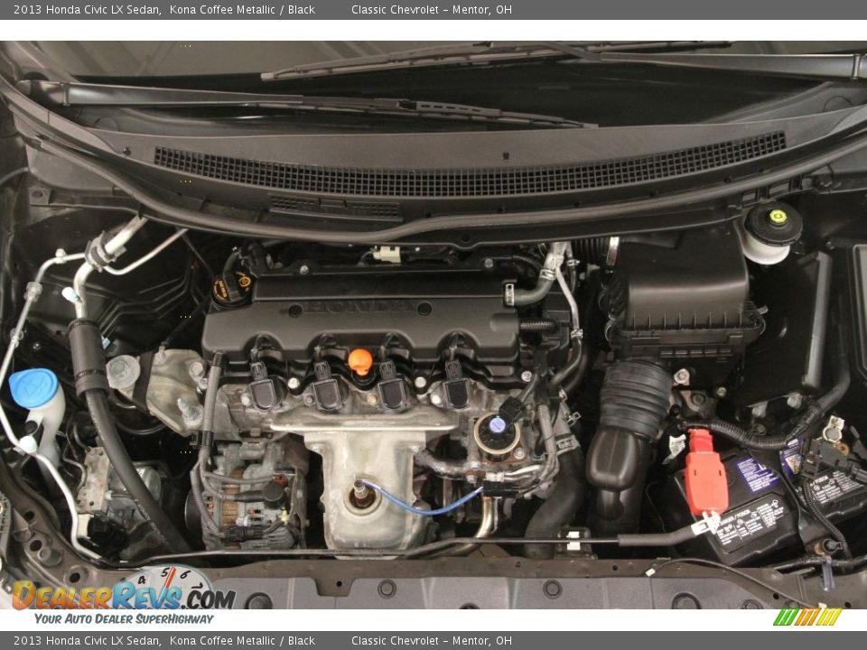 2013 Honda Civic LX Sedan Kona Coffee Metallic / Black Photo #15