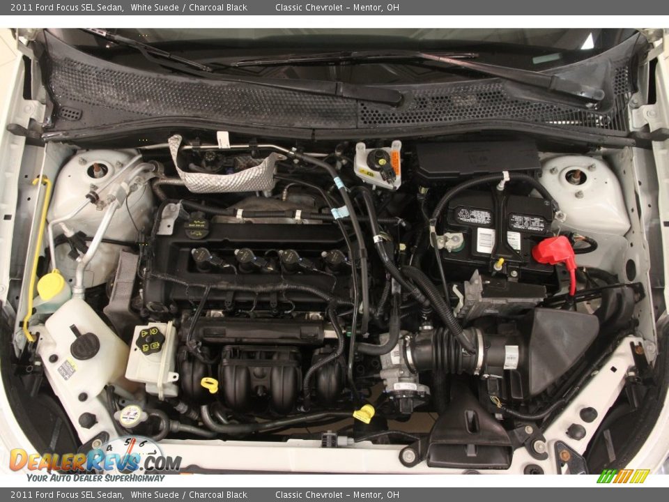 2011 Ford Focus SEL Sedan White Suede / Charcoal Black Photo #15