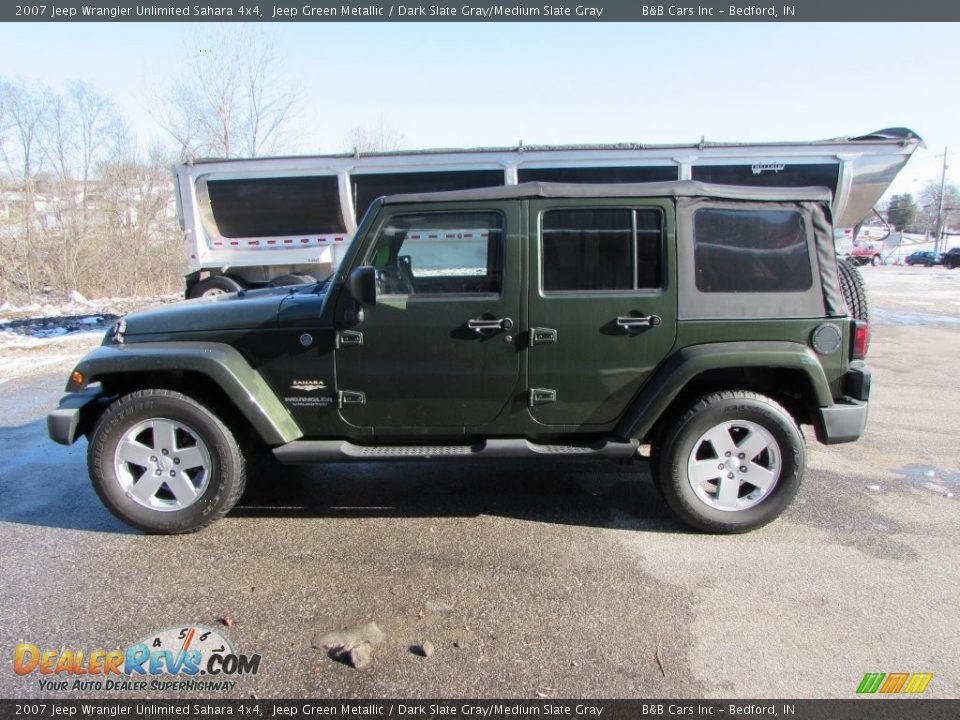 2007 Jeep Wrangler Unlimited Sahara 4x4 Jeep Green Metallic / Dark Slate Gray/Medium Slate Gray Photo #1