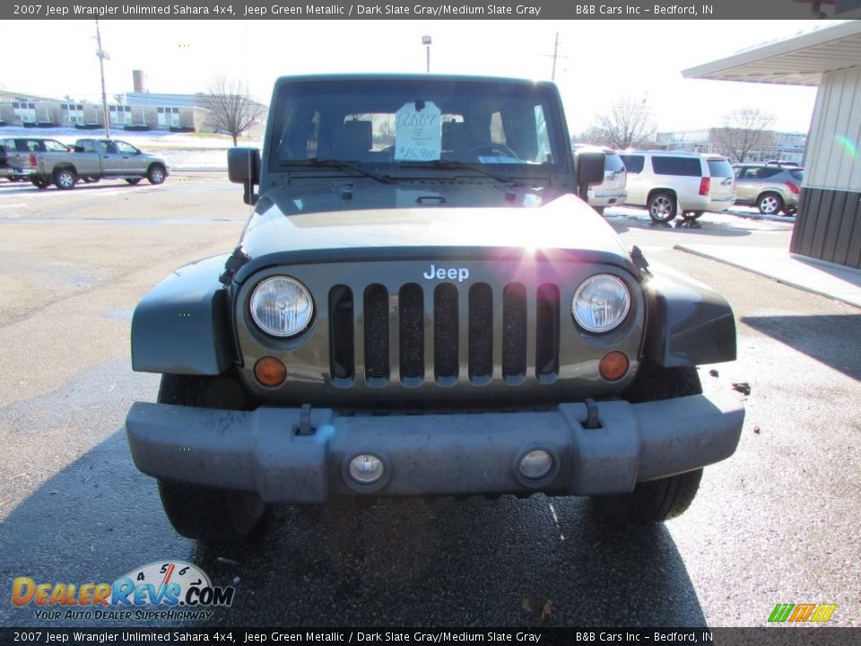 2007 Jeep Wrangler Unlimited Sahara 4x4 Jeep Green Metallic / Dark Slate Gray/Medium Slate Gray Photo #3