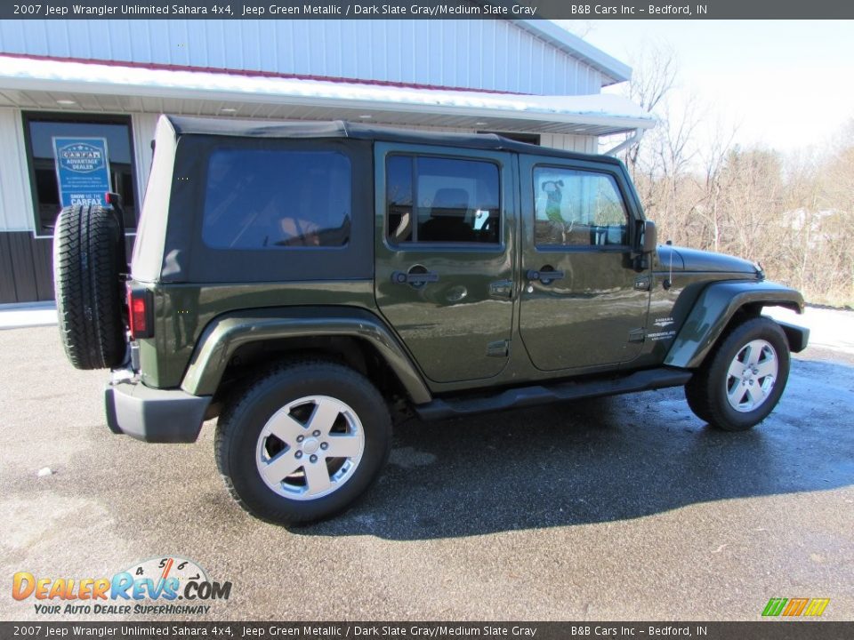 2007 Jeep Wrangler Unlimited Sahara 4x4 Jeep Green Metallic / Dark Slate Gray/Medium Slate Gray Photo #6