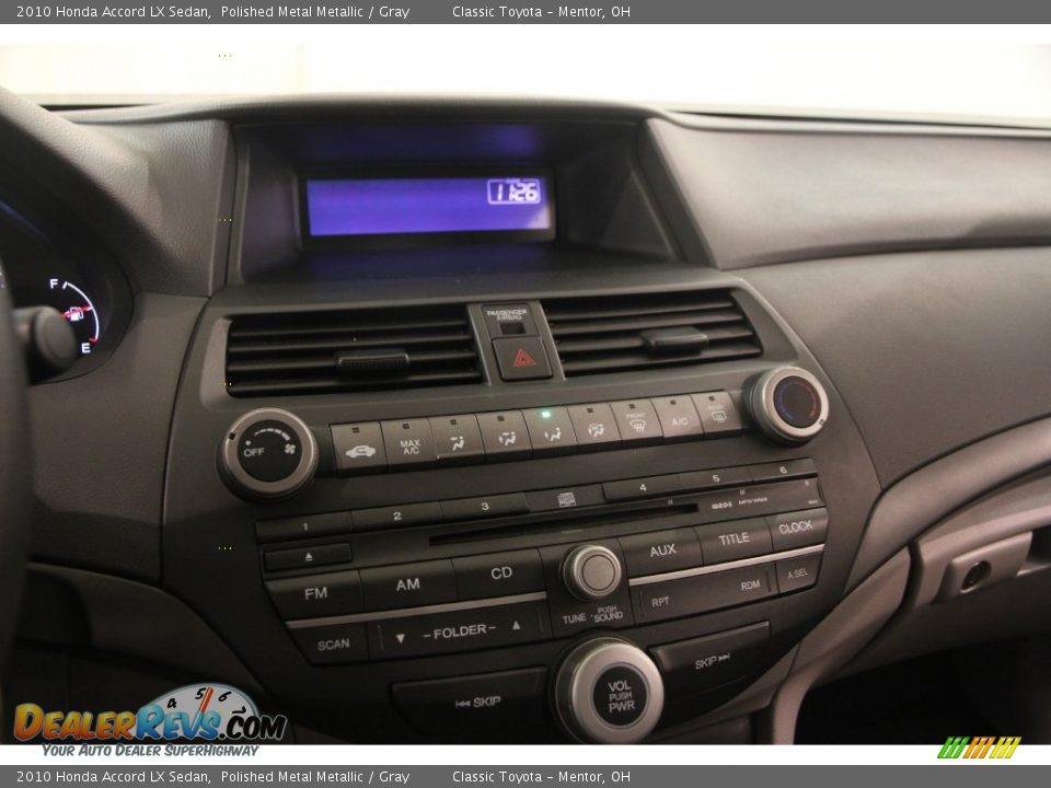 2010 Honda Accord LX Sedan Polished Metal Metallic / Gray Photo #8