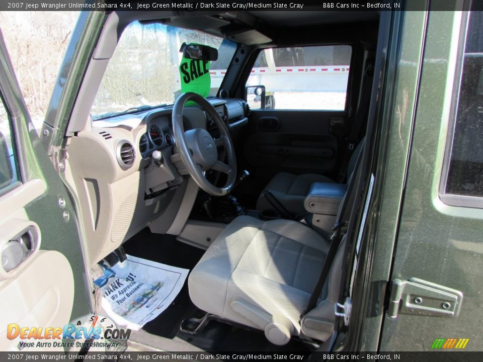 2007 Jeep Wrangler Unlimited Sahara 4x4 Jeep Green Metallic / Dark Slate Gray/Medium Slate Gray Photo #14