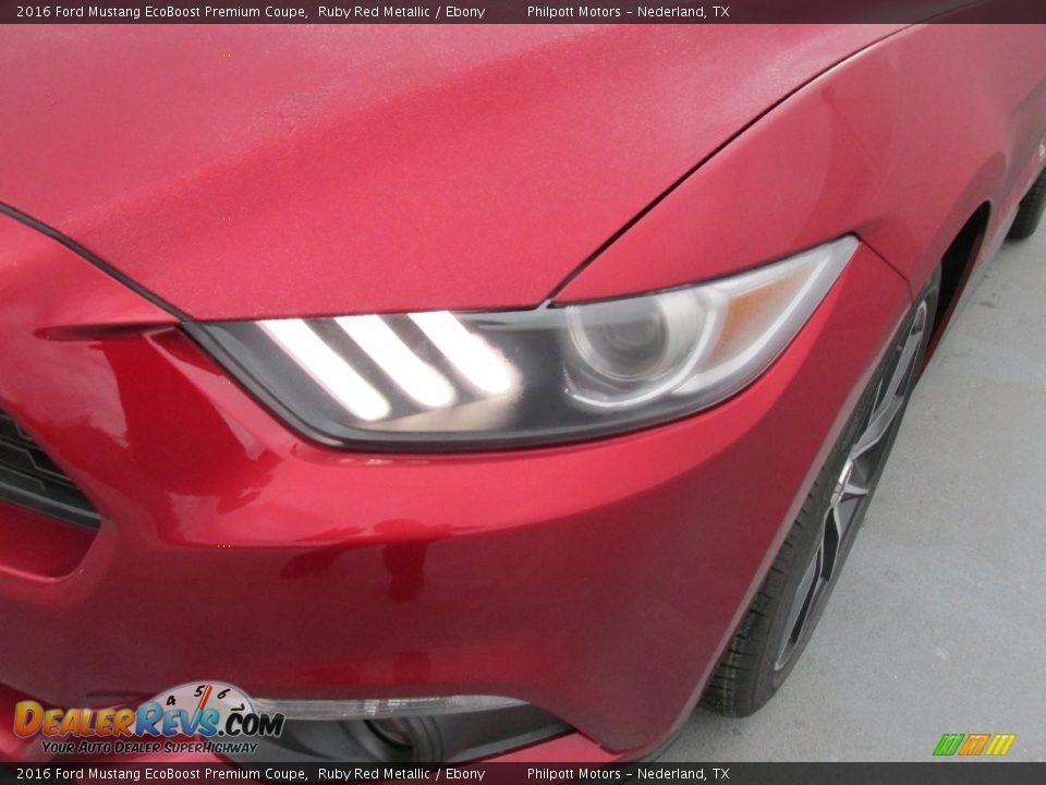 2016 Ford Mustang EcoBoost Premium Coupe Ruby Red Metallic / Ebony Photo #9