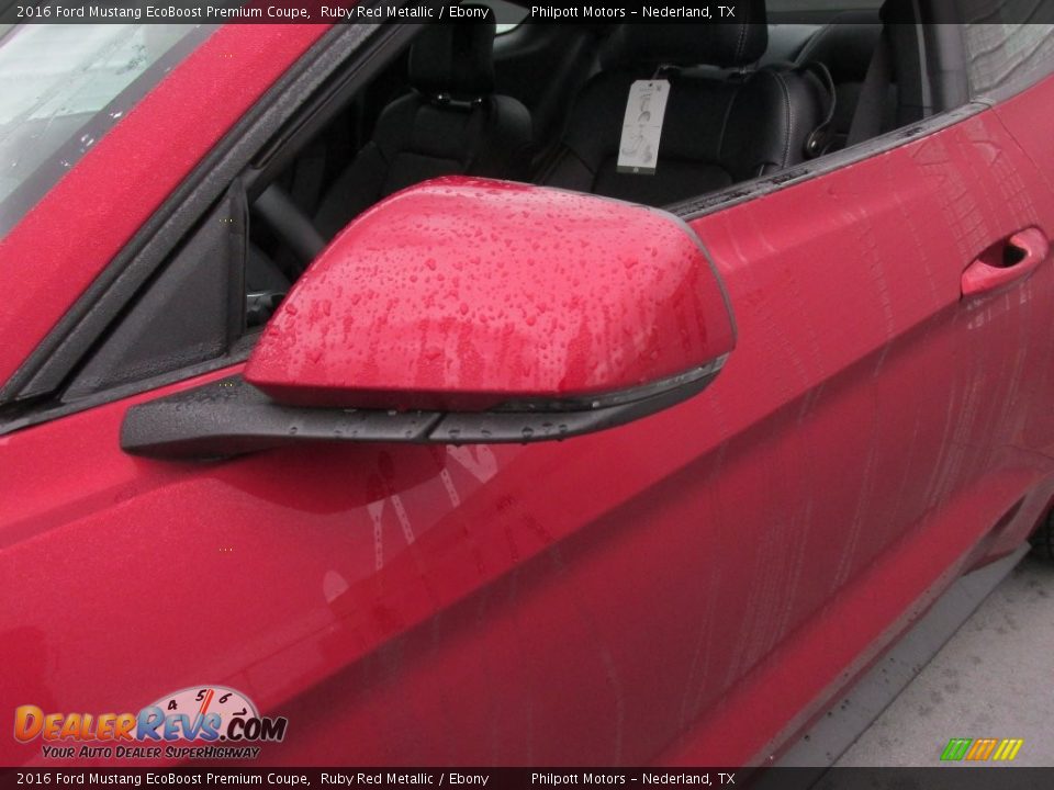 2016 Ford Mustang EcoBoost Premium Coupe Ruby Red Metallic / Ebony Photo #12