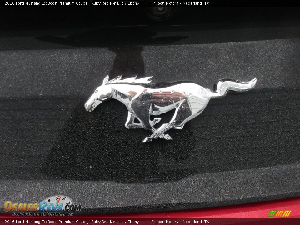 2016 Ford Mustang EcoBoost Premium Coupe Ruby Red Metallic / Ebony Photo #14