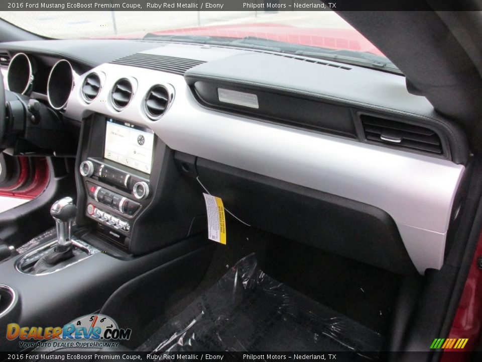 2016 Ford Mustang EcoBoost Premium Coupe Ruby Red Metallic / Ebony Photo #16