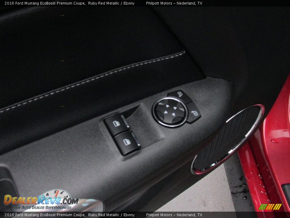 2016 Ford Mustang EcoBoost Premium Coupe Ruby Red Metallic / Ebony Photo #18
