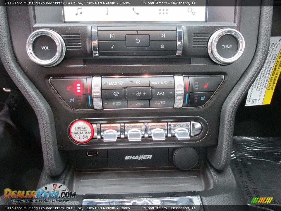 2016 Ford Mustang EcoBoost Premium Coupe Ruby Red Metallic / Ebony Photo #25