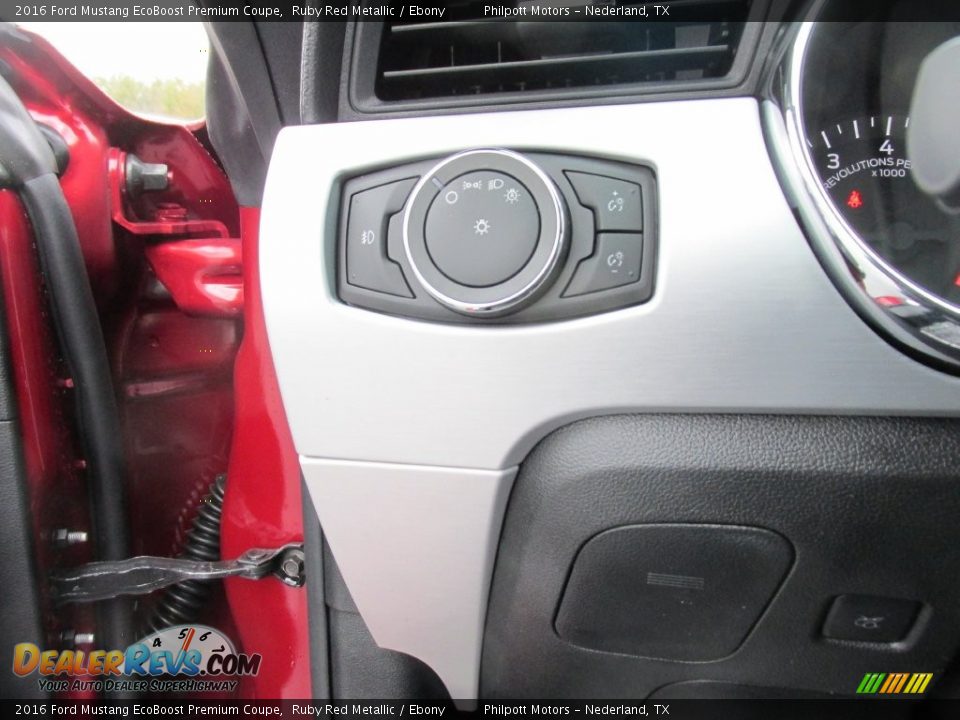2016 Ford Mustang EcoBoost Premium Coupe Ruby Red Metallic / Ebony Photo #29