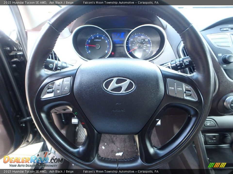 2015 Hyundai Tucson SE AWD Ash Black / Beige Photo #21