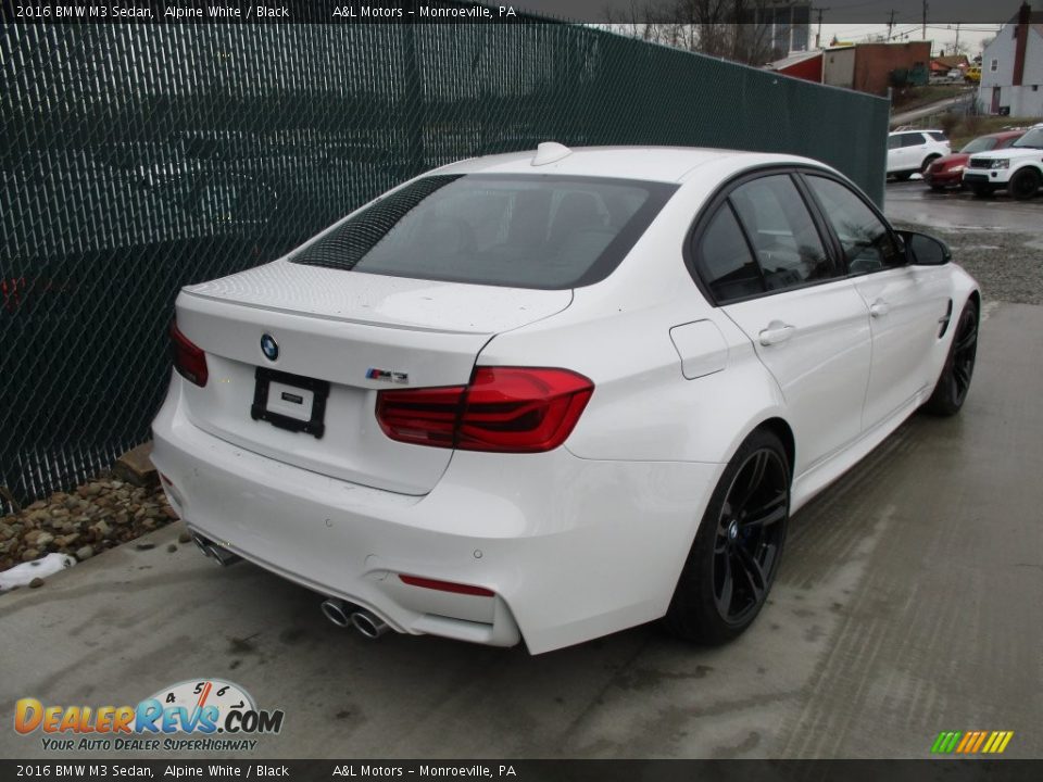 2016 BMW M3 Sedan Alpine White / Black Photo #4