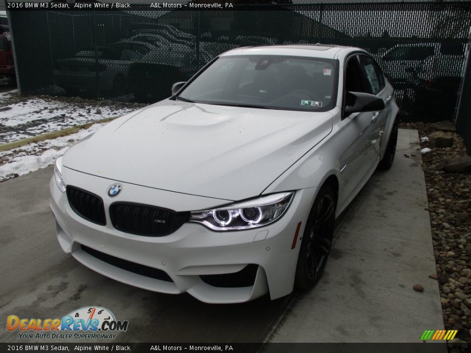 2016 BMW M3 Sedan Alpine White / Black Photo #7