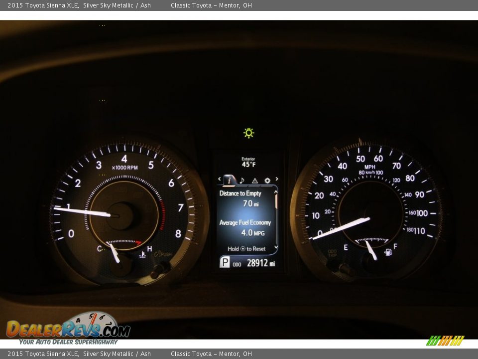 2015 Toyota Sienna XLE Silver Sky Metallic / Ash Photo #7