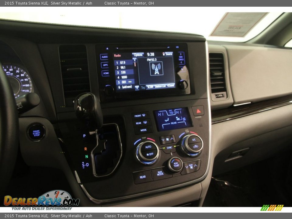 2015 Toyota Sienna XLE Silver Sky Metallic / Ash Photo #8