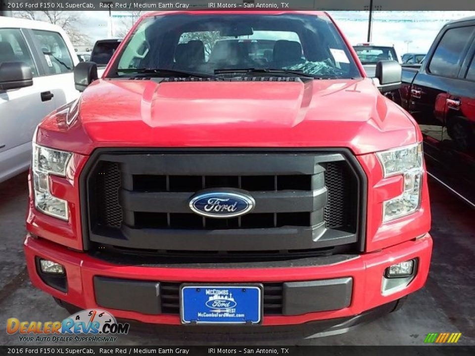 2016 Ford F150 XL SuperCab Race Red / Medium Earth Gray Photo #7