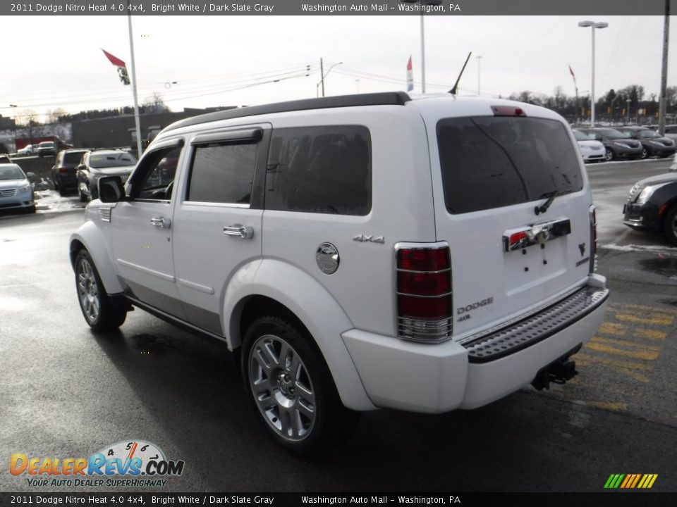 2011 Dodge Nitro Heat 4.0 4x4 Bright White / Dark Slate Gray Photo #8