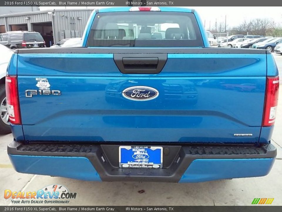 2016 Ford F150 XL SuperCab Blue Flame / Medium Earth Gray Photo #11