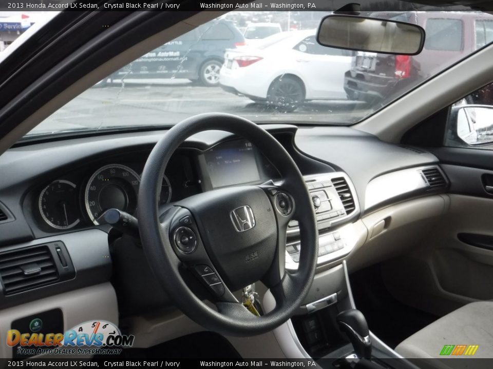 2013 Honda Accord LX Sedan Crystal Black Pearl / Ivory Photo #9