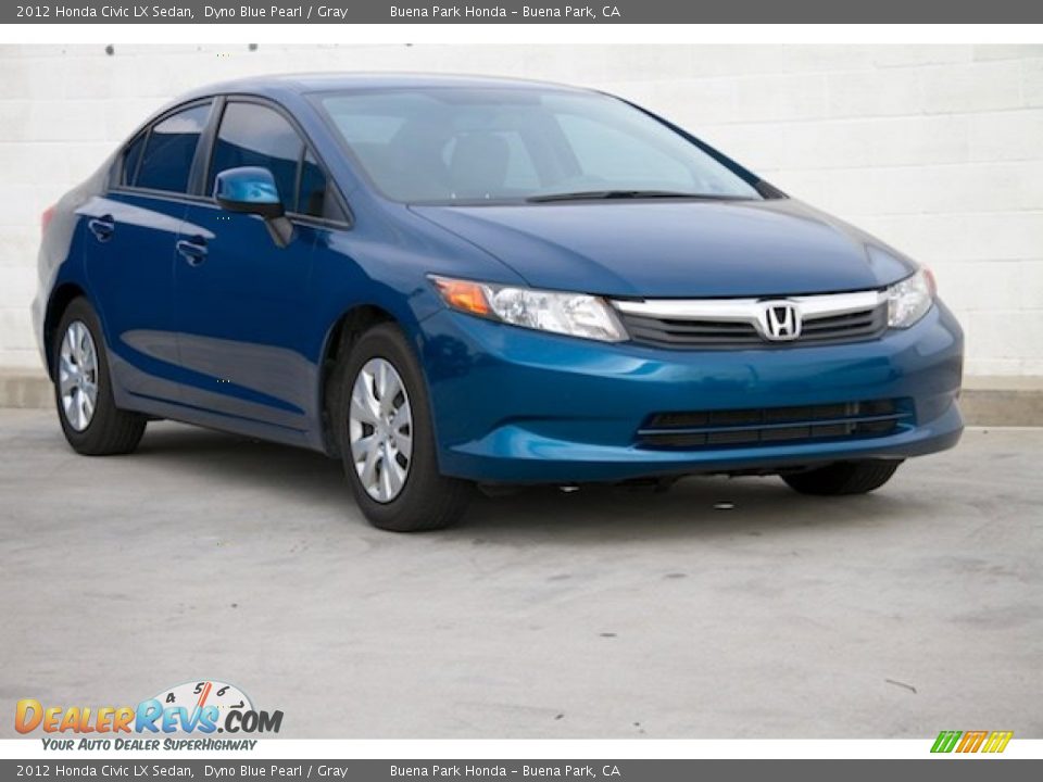 2012 Honda Civic LX Sedan Dyno Blue Pearl / Gray Photo #1