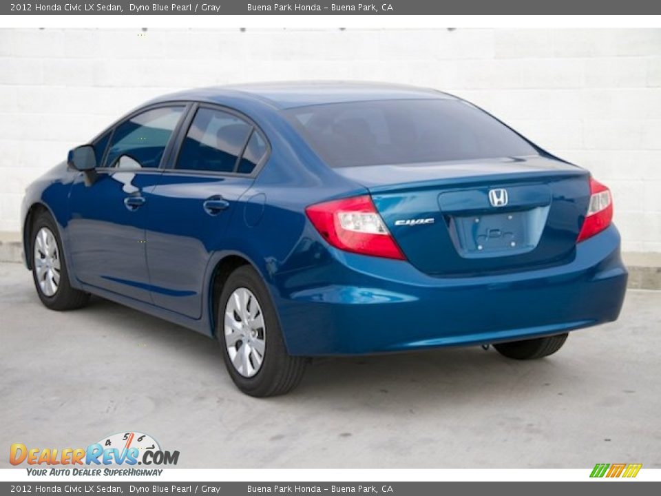 2012 Honda Civic LX Sedan Dyno Blue Pearl / Gray Photo #2