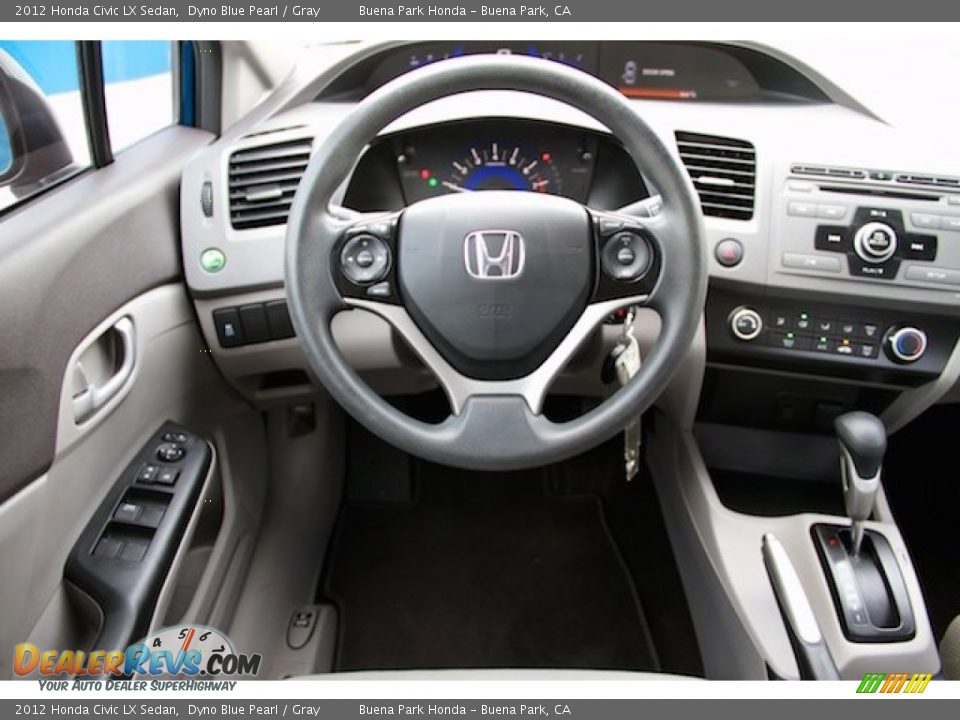 2012 Honda Civic LX Sedan Dyno Blue Pearl / Gray Photo #5