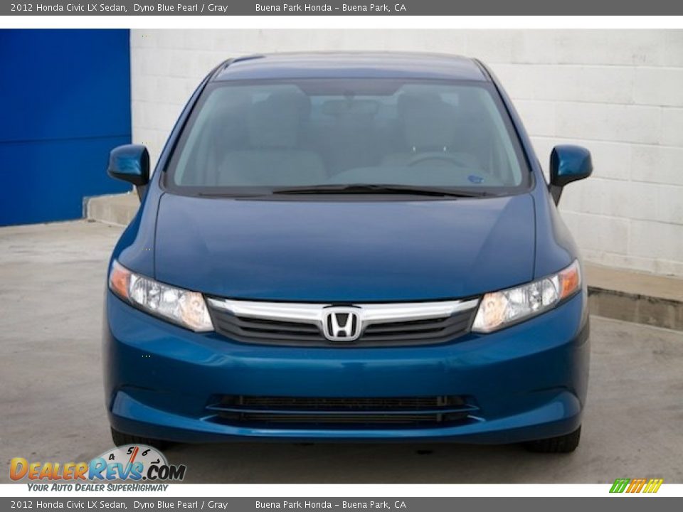 2012 Honda Civic LX Sedan Dyno Blue Pearl / Gray Photo #7