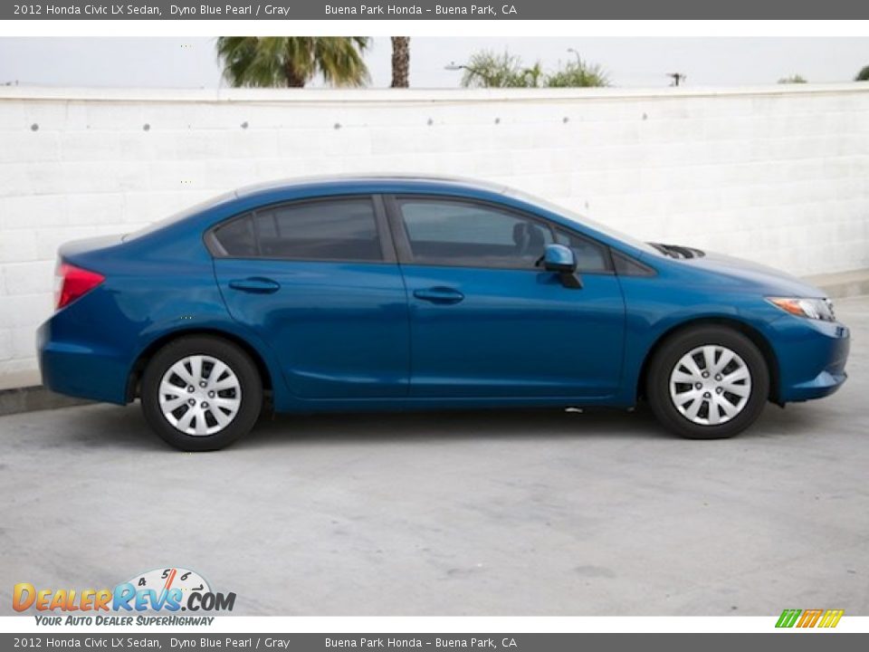 2012 Honda Civic LX Sedan Dyno Blue Pearl / Gray Photo #8