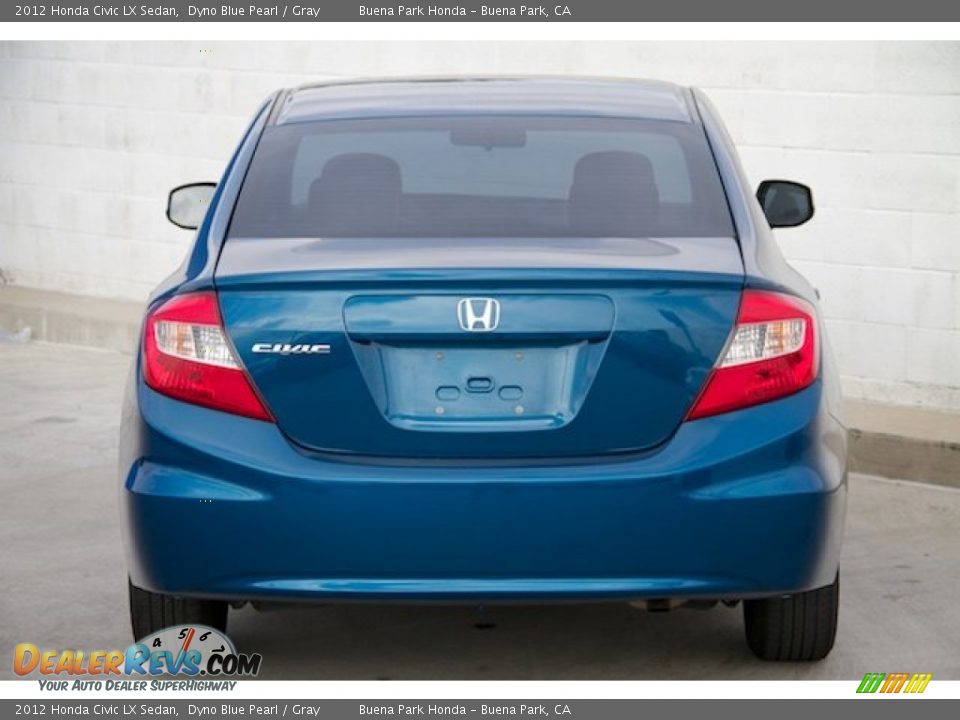 2012 Honda Civic LX Sedan Dyno Blue Pearl / Gray Photo #9