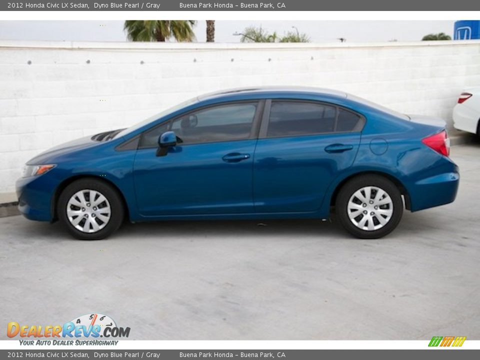 2012 Honda Civic LX Sedan Dyno Blue Pearl / Gray Photo #10