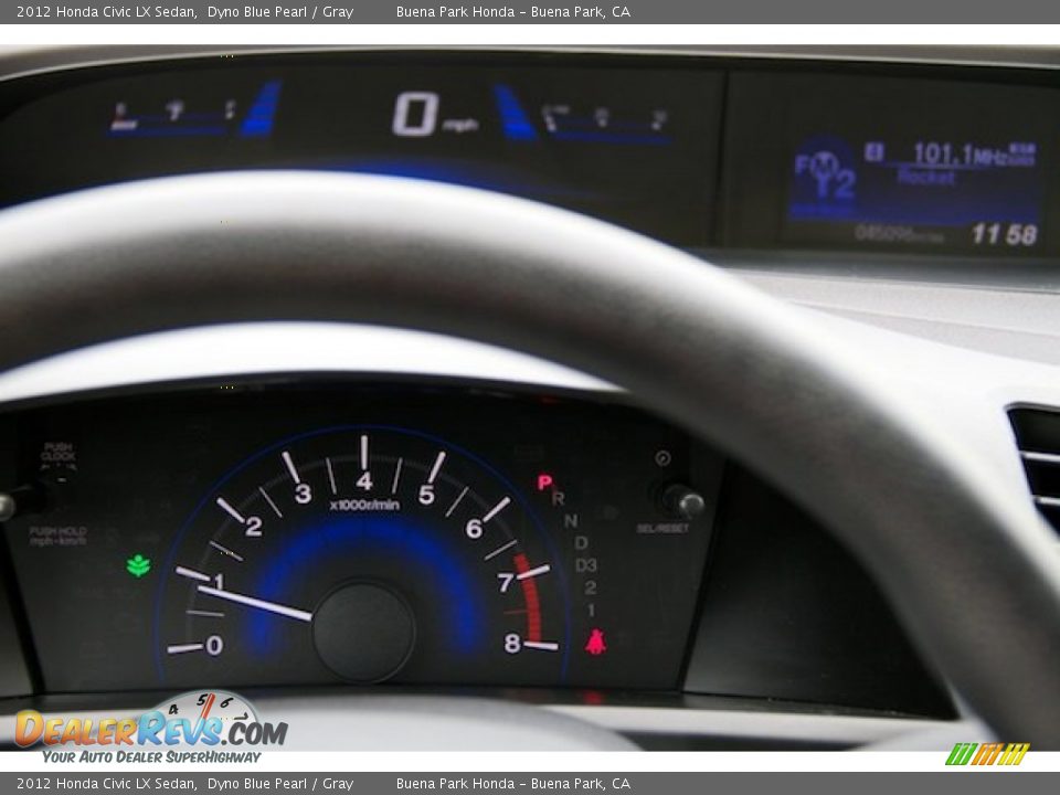 2012 Honda Civic LX Sedan Dyno Blue Pearl / Gray Photo #18