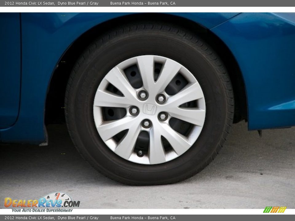 2012 Honda Civic LX Sedan Dyno Blue Pearl / Gray Photo #24