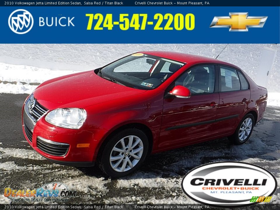 2010 Volkswagen Jetta Limited Edition Sedan Salsa Red / Titan Black Photo #1