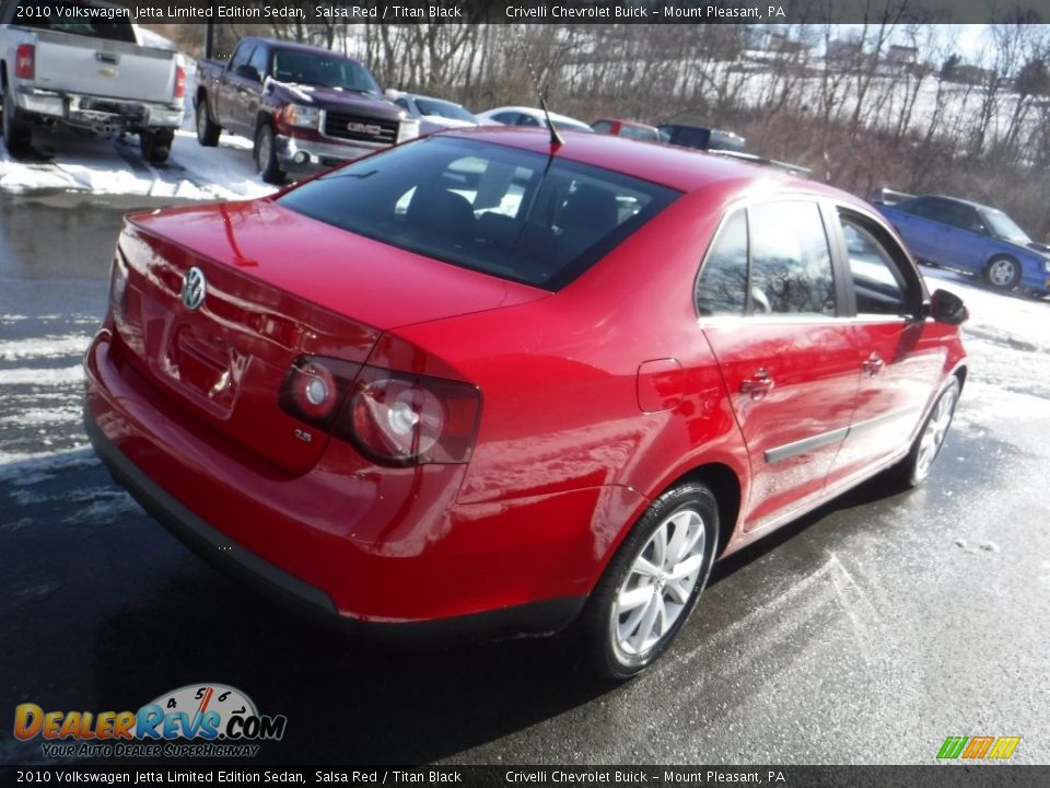 2010 Volkswagen Jetta Limited Edition Sedan Salsa Red / Titan Black Photo #7
