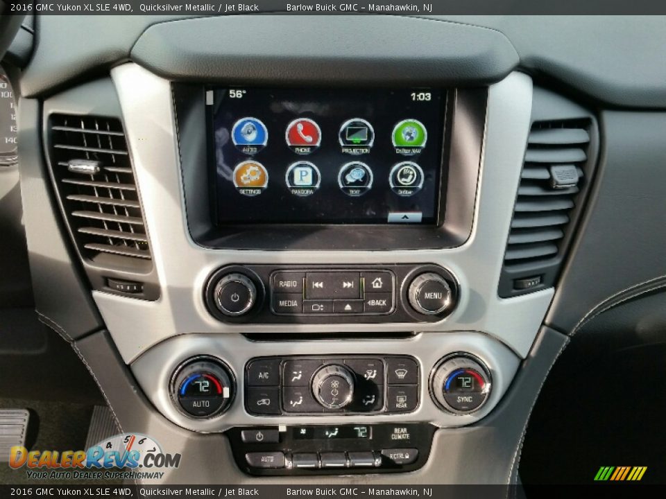 2016 GMC Yukon XL SLE 4WD Quicksilver Metallic / Jet Black Photo #8