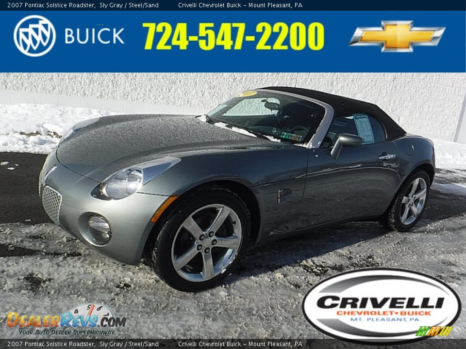 2007 Pontiac Solstice Roadster Sly Gray / Steel/Sand Photo #2