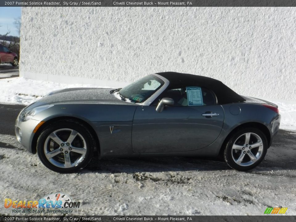 2007 Pontiac Solstice Roadster Sly Gray / Steel/Sand Photo #3