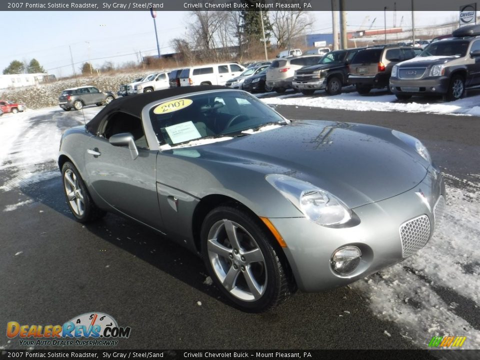 2007 Pontiac Solstice Roadster Sly Gray / Steel/Sand Photo #7