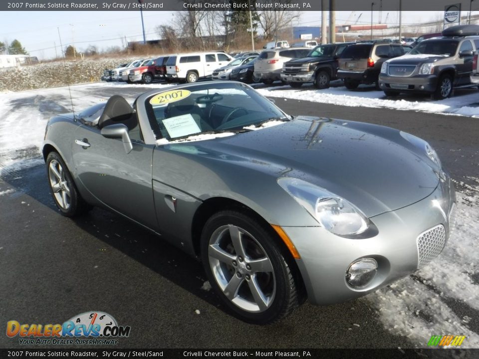 2007 Pontiac Solstice Roadster Sly Gray / Steel/Sand Photo #8