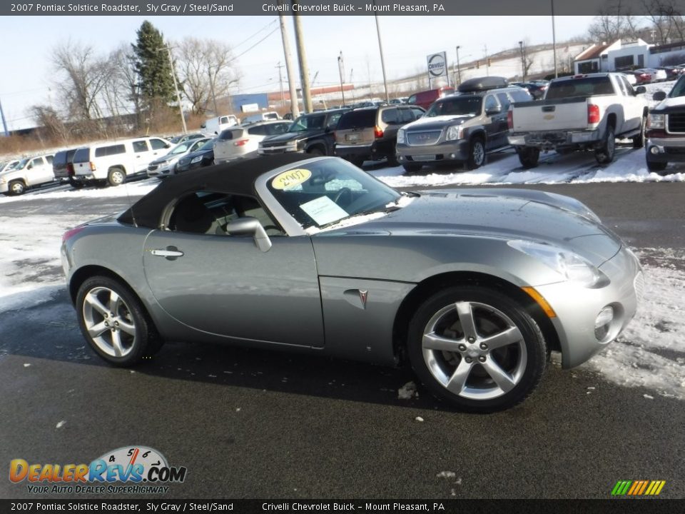 2007 Pontiac Solstice Roadster Sly Gray / Steel/Sand Photo #9