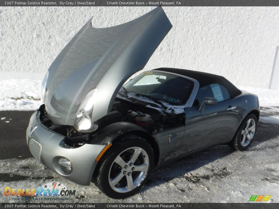 2007 Pontiac Solstice Roadster Sly Gray / Steel/Sand Photo #17