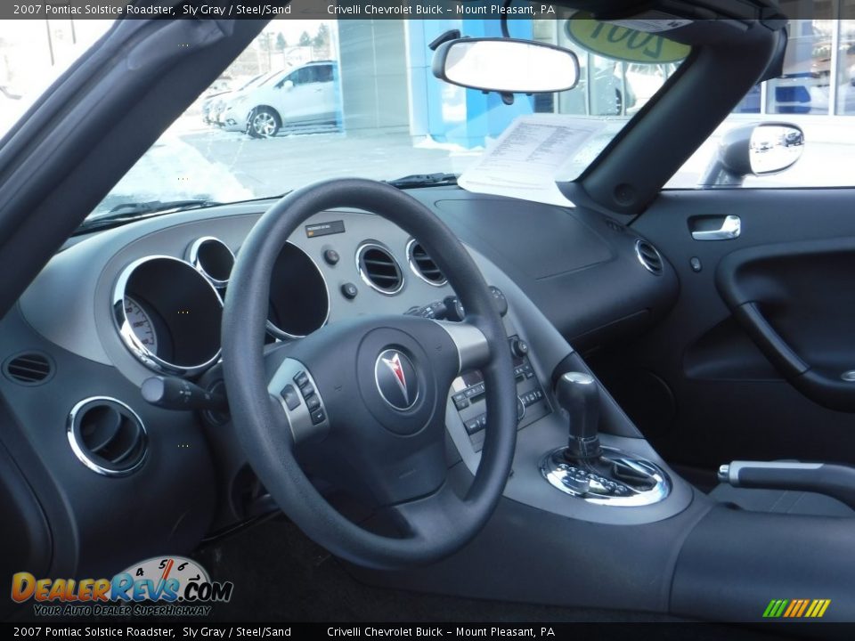 2007 Pontiac Solstice Roadster Sly Gray / Steel/Sand Photo #21