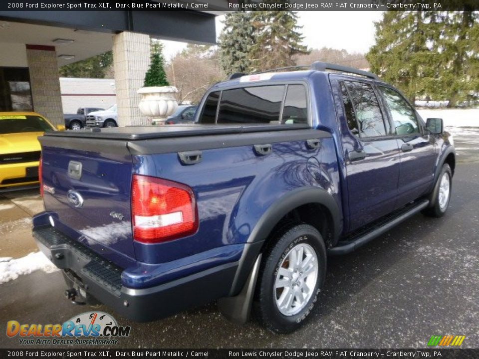 2008 Ford Explorer Sport Trac XLT Dark Blue Pearl Metallic / Camel Photo #2